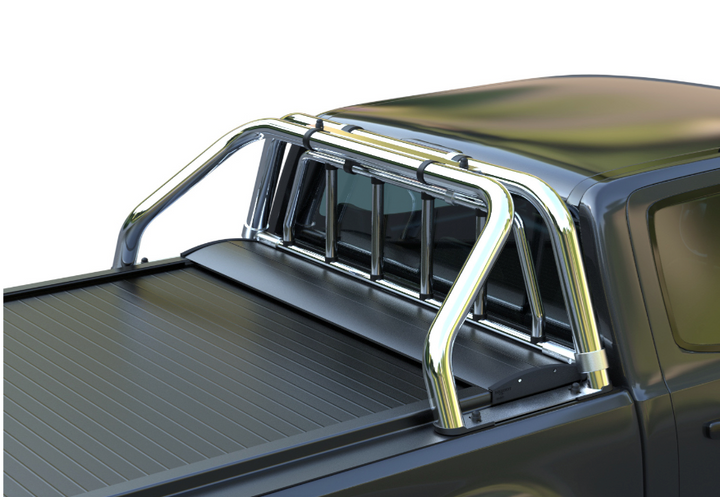 Chrome rollbar (type b) - with rear window protection grille