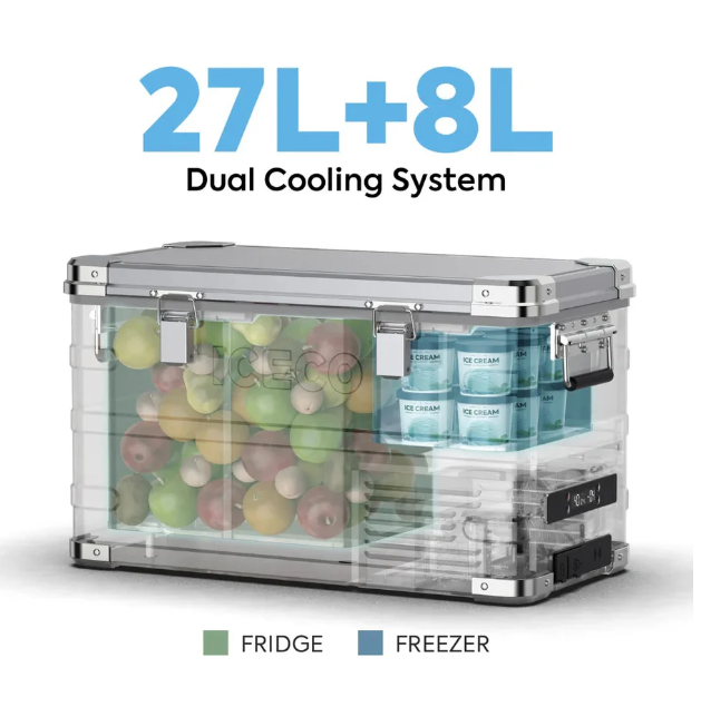 Refrigerateur/Congelateur ICECO APL35 35L Double Zone - Silver