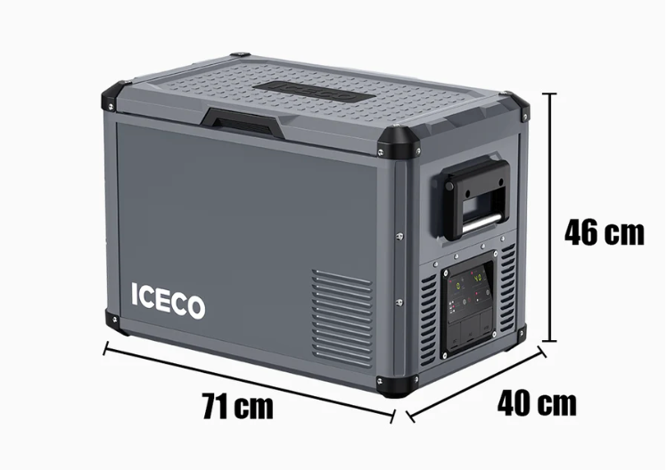 ICECO 45 Refrigerator/FreezerL Double Compartments - Grey