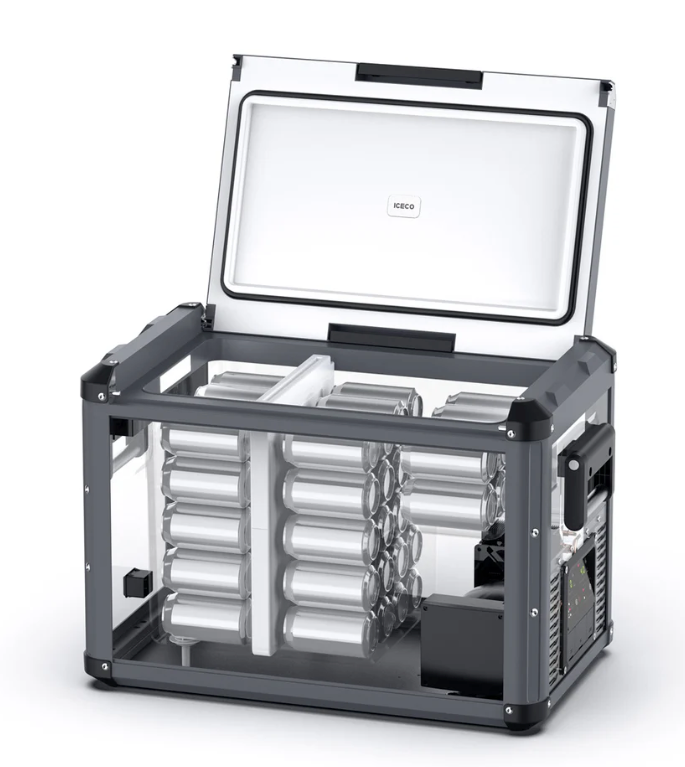 ICECO 45 Refrigerator/FreezerL Double Compartments - Grey