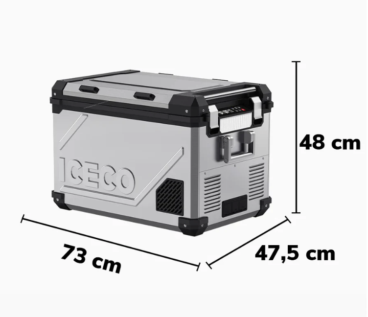 ICECO 55 Refrigerateur/Congélateur 55L ( Double Compartiments réglable) - Silver