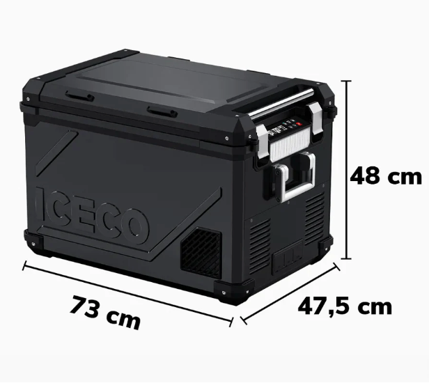 ICECO 55 Refrigerateur/Congélateur 55L ( Double Compartiments réglable) - Black