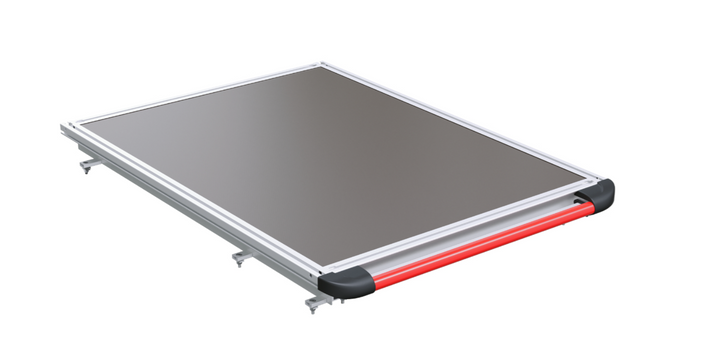 Half Sliding Top + Double Stacked Aluminum Drawers
