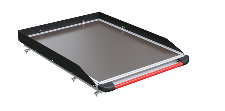 Half Sliding Top + Double Stacked Aluminum Drawers