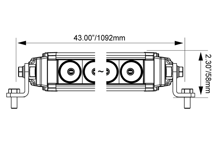 Barre LED incurvée XPL 40" 155W avec Halo - Vision X