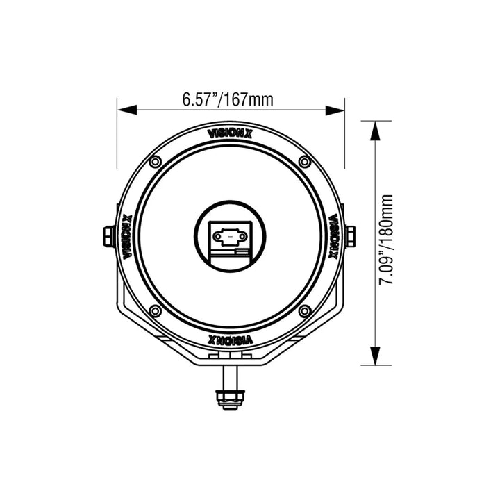 Longue portée LED CG2 6,7" 70 W Spot - Vision X