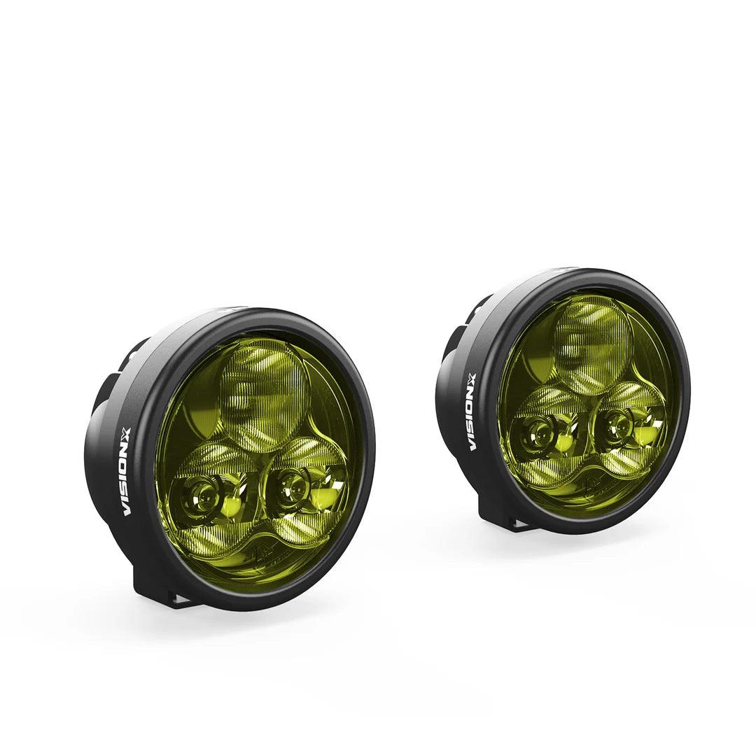 Paire de longues portées Vision X CR-3 Hybrid jaune avec faisceau