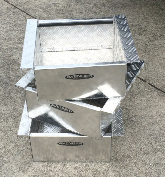 Aluminum trays for standard drawers (250mm)