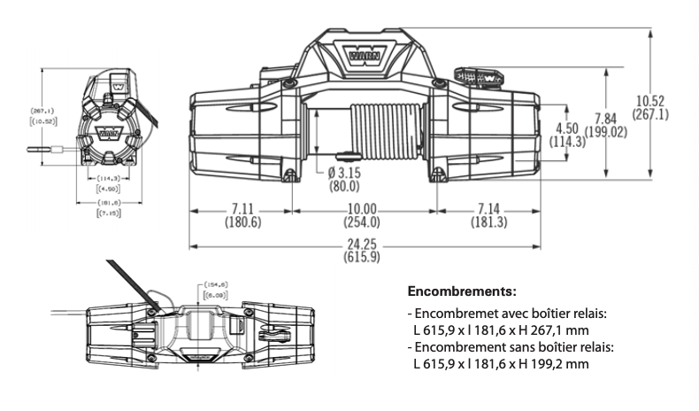 Warn ZEON 8 Winde (Stahlseil)